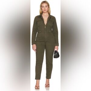 Good American Fit for Success Jumpsuit Army Green NWT Size 1